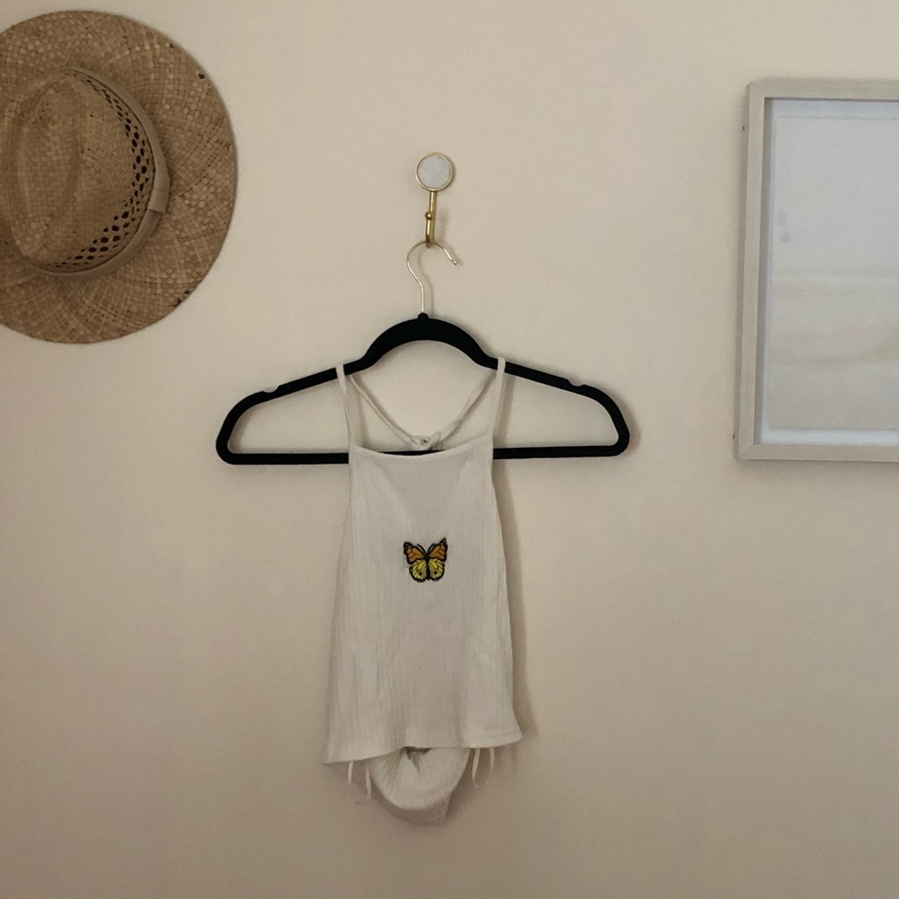 Butterfly Cropped Halter Top